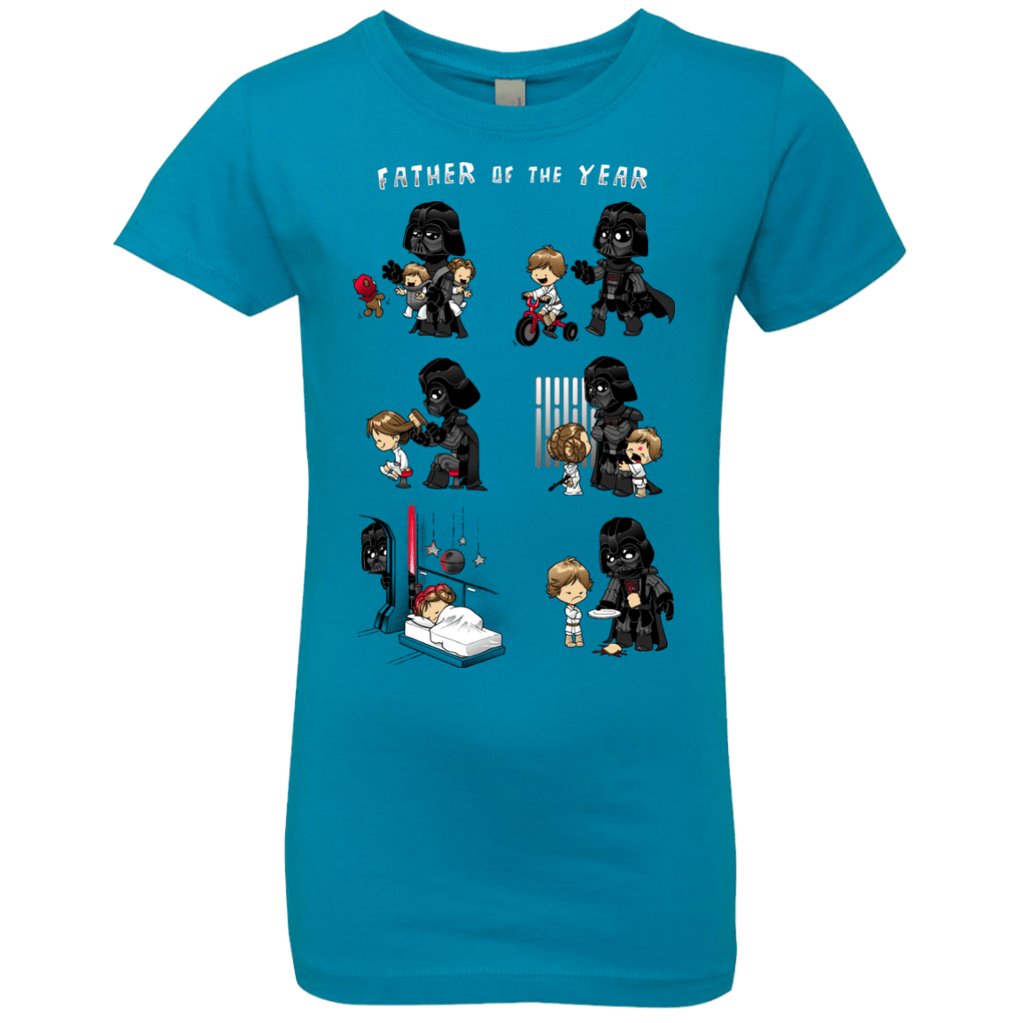 T-Shirts Turquoise / YXS Father of the year Girls Premium T-Shirt