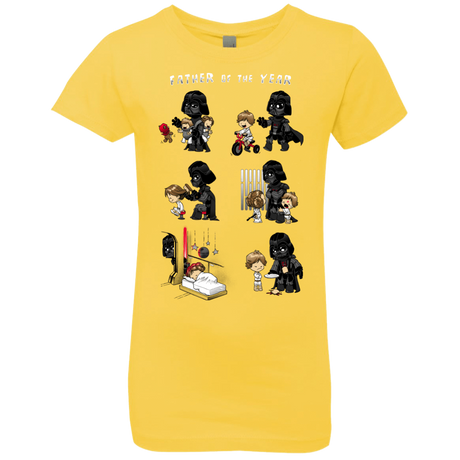 T-Shirts Vibrant Yellow / YXS Father of the year Girls Premium T-Shirt