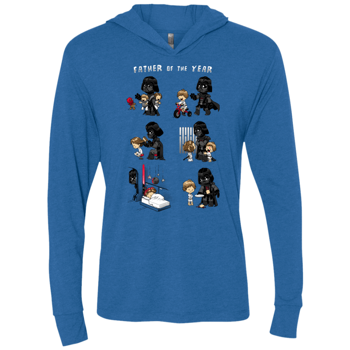 T-Shirts Vintage Royal / X-Small Father of the year Triblend Long Sleeve Hoodie Tee