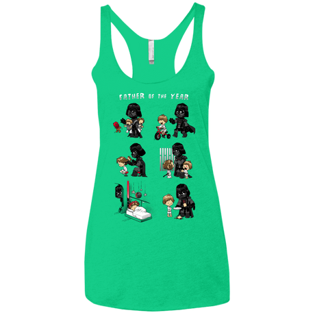 T-Shirts Envy / X-Small Father of the year Women's Triblend Racerback Tank