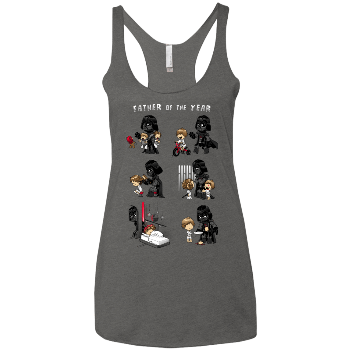 T-Shirts Premium Heather / X-Small Father of the year Women's Triblend Racerback Tank