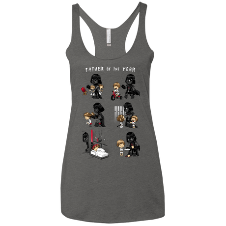 T-Shirts Premium Heather / X-Small Father of the year Women's Triblend Racerback Tank