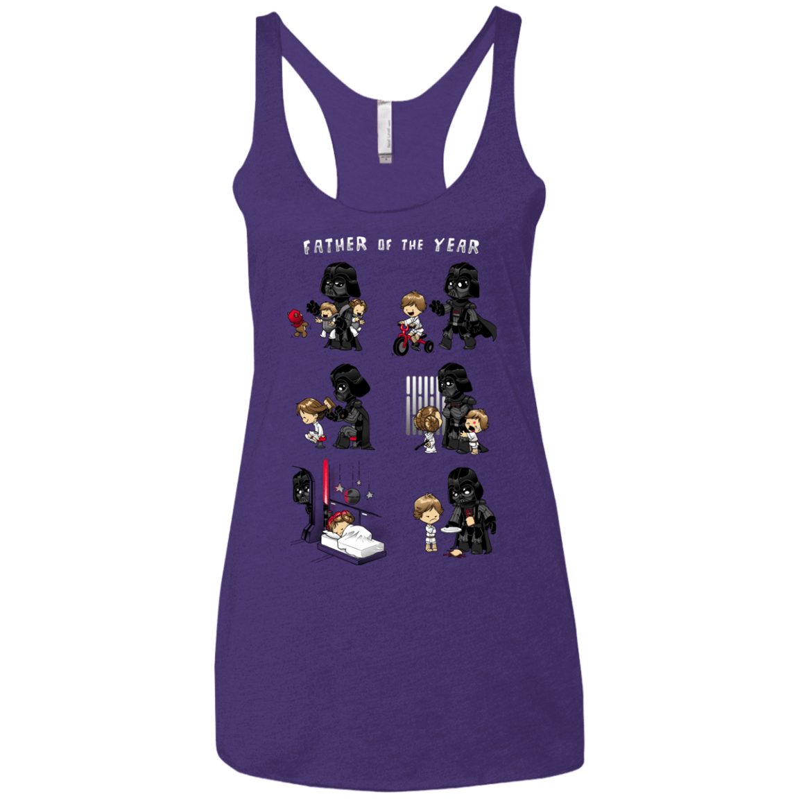 T-Shirts Purple / X-Small Father of the year Women's Triblend Racerback Tank