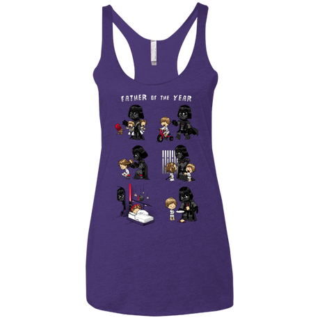 T-Shirts Purple / X-Small Father of the year Women's Triblend Racerback Tank