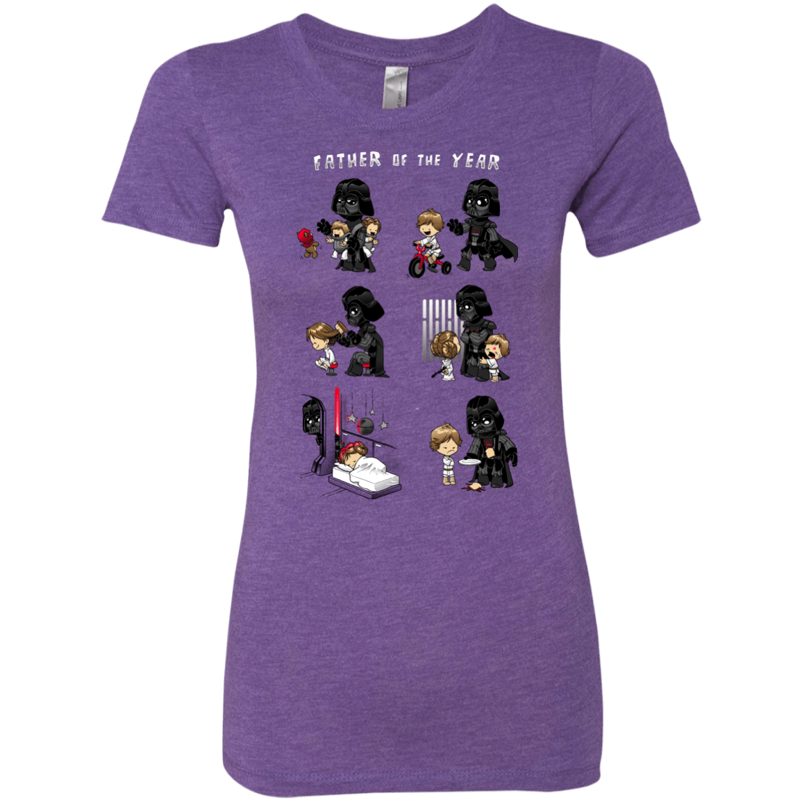 T-Shirts Purple Rush / Small Father of the year Women's Triblend T-Shirt