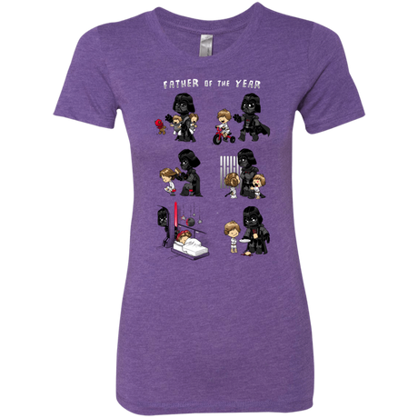 T-Shirts Purple Rush / Small Father of the year Women's Triblend T-Shirt