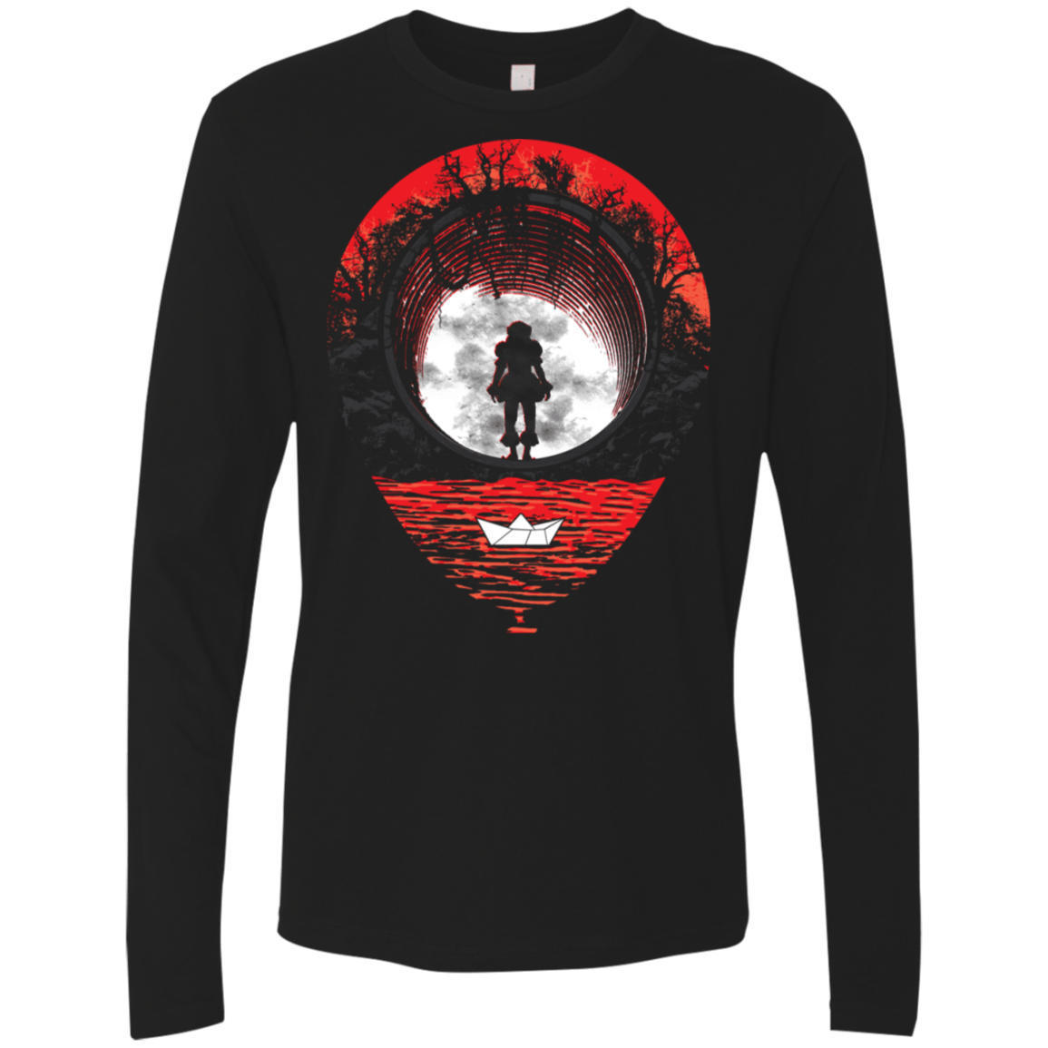 T-Shirts Black / S Fear The Clown Men's Premium Long Sleeve