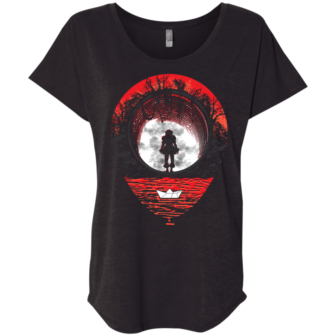 T-Shirts Vintage Black / X-Small Fear The Clown Triblend Dolman Sleeve