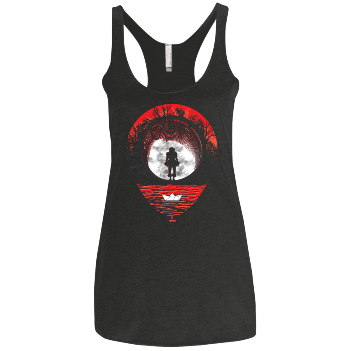 T-Shirts Vintage Black / X-Small Fear The Clown Women's Triblend Racerback Tank