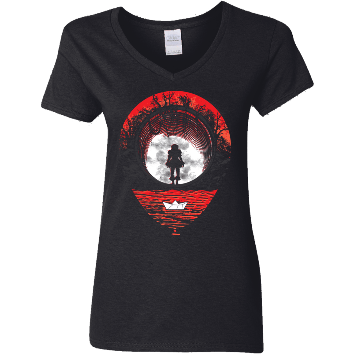 T-Shirts Black / S Fear The Clown Women's V-Neck T-Shirt