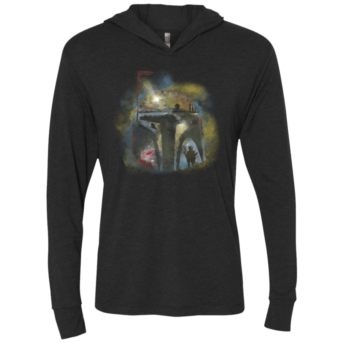 T-Shirts Vintage Black / X-Small Fear the Hunter Triblend Long Sleeve Hoodie Tee