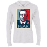 T-Shirts Heather White / X-Small fear Triblend Long Sleeve Hoodie Tee