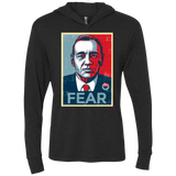 T-Shirts Vintage Black / X-Small fear Triblend Long Sleeve Hoodie Tee