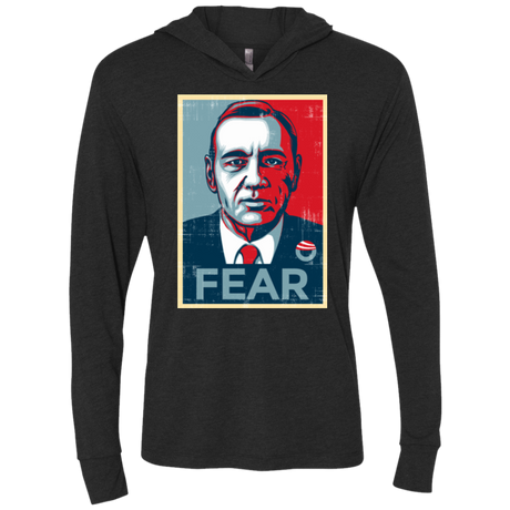 T-Shirts Vintage Black / X-Small fear Triblend Long Sleeve Hoodie Tee