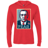 T-Shirts Vintage Red / X-Small fear Triblend Long Sleeve Hoodie Tee