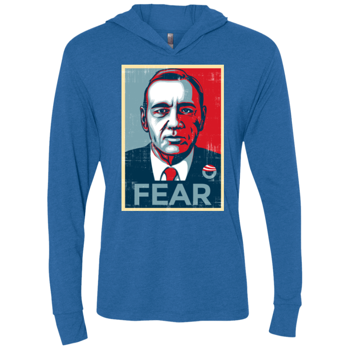 T-Shirts Vintage Royal / X-Small fear Triblend Long Sleeve Hoodie Tee
