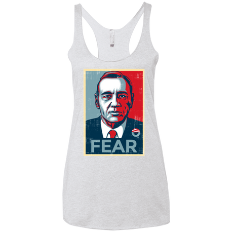T-Shirts Heather White / X-Small fear Women's Triblend Racerback Tank