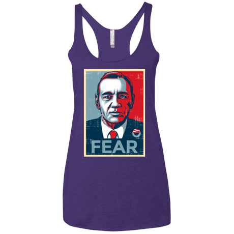 T-Shirts Purple / X-Small fear Women's Triblend Racerback Tank