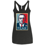 T-Shirts Vintage Black / X-Small fear Women's Triblend Racerback Tank