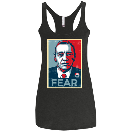 T-Shirts Vintage Black / X-Small fear Women's Triblend Racerback Tank