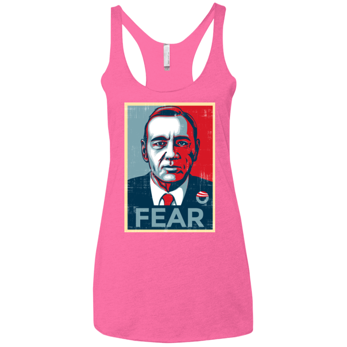 T-Shirts Vintage Pink / X-Small fear Women's Triblend Racerback Tank