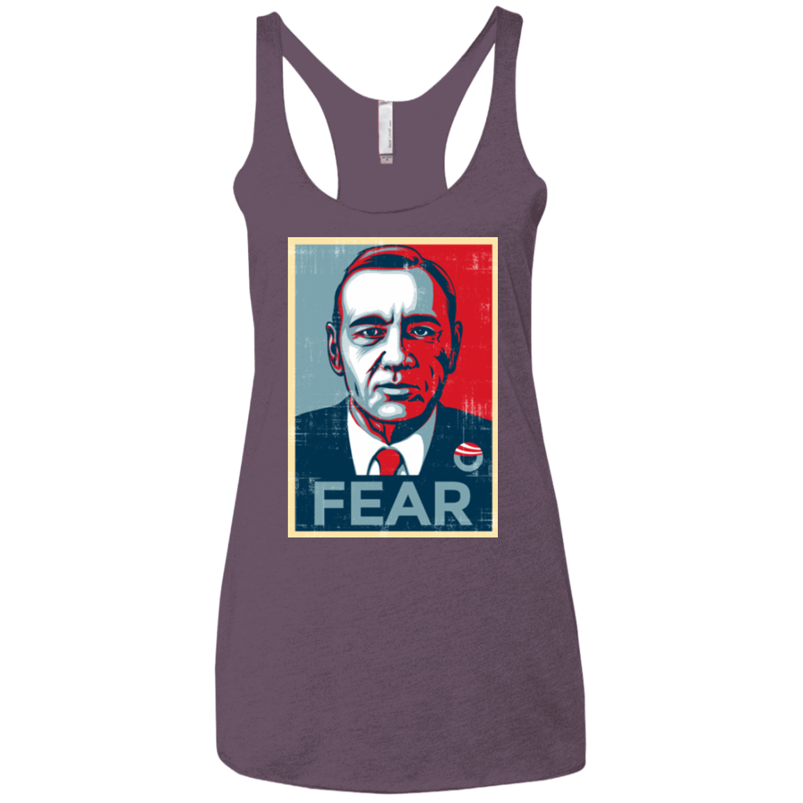 T-Shirts Vintage Purple / X-Small fear Women's Triblend Racerback Tank