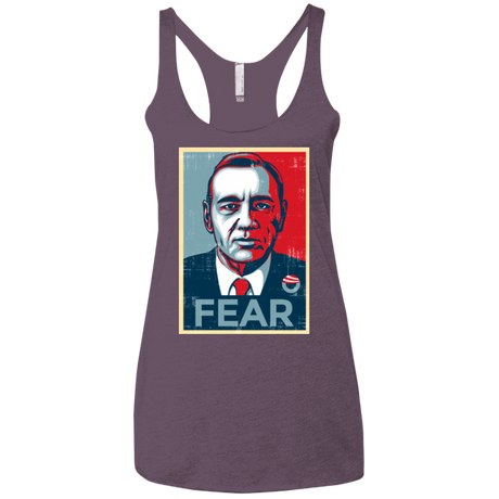 T-Shirts Vintage Purple / X-Small fear Women's Triblend Racerback Tank