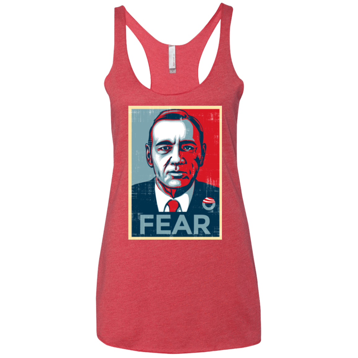 T-Shirts Vintage Red / X-Small fear Women's Triblend Racerback Tank