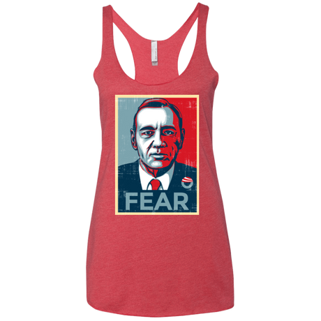 T-Shirts Vintage Red / X-Small fear Women's Triblend Racerback Tank