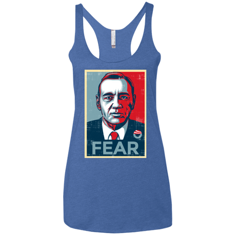 T-Shirts Vintage Royal / X-Small fear Women's Triblend Racerback Tank