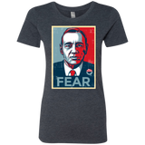 T-Shirts Vintage Navy / Small fear Women's Triblend T-Shirt