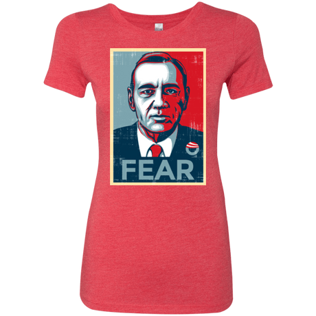 T-Shirts Vintage Red / Small fear Women's Triblend T-Shirt