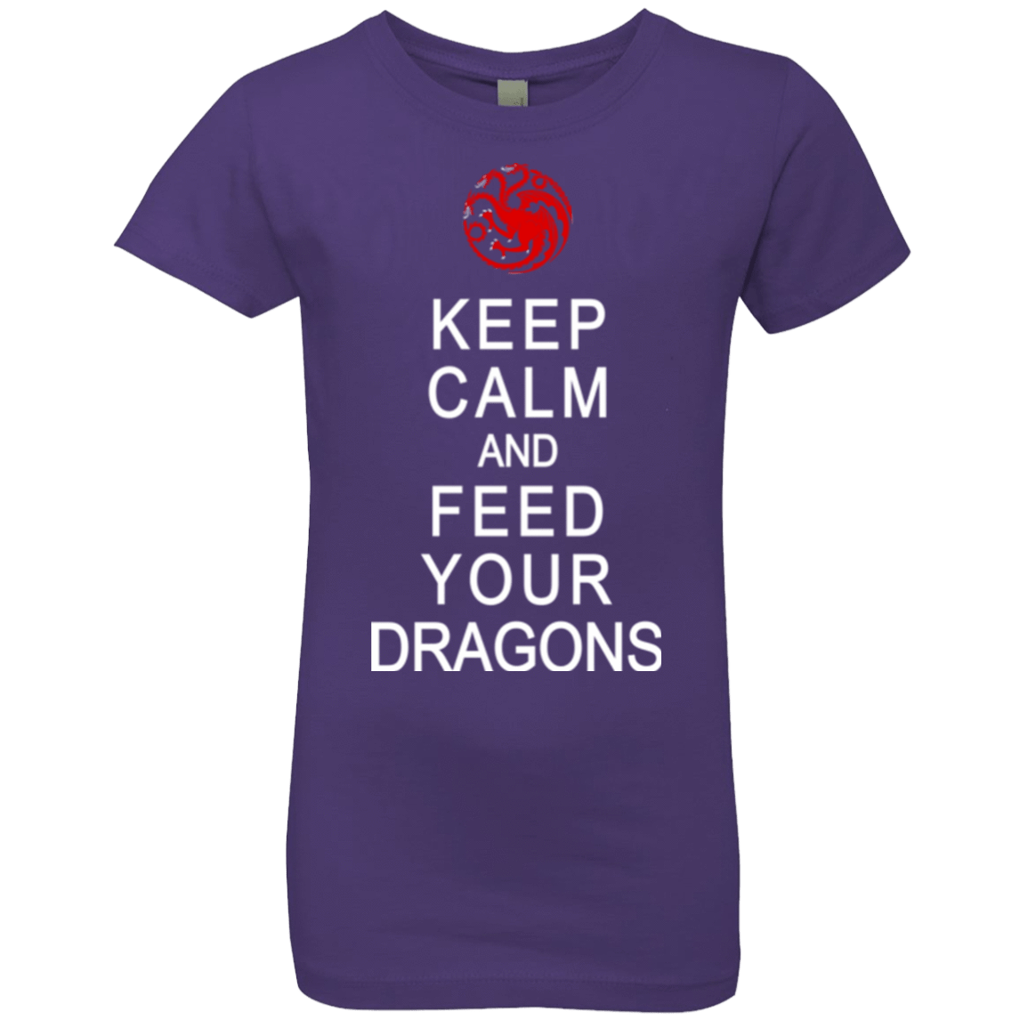 T-Shirts Purple Rush / YXS Feed dragons Girls Premium T-Shirt