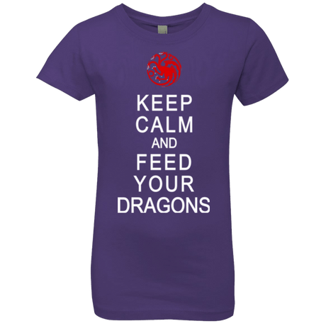 T-Shirts Purple Rush / YXS Feed dragons Girls Premium T-Shirt