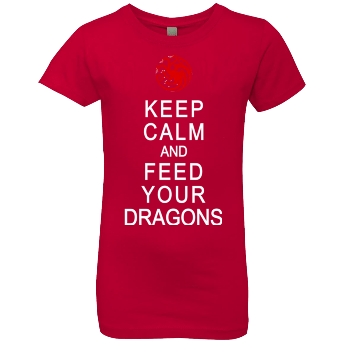T-Shirts Red / YXS Feed dragons Girls Premium T-Shirt