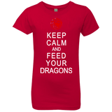 T-Shirts Red / YXS Feed dragons Girls Premium T-Shirt