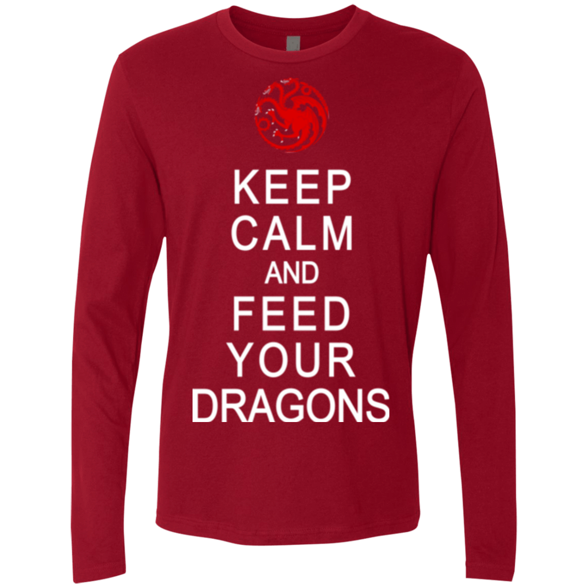 T-Shirts Cardinal / Small Feed dragons Men's Premium Long Sleeve