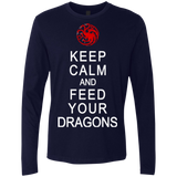 T-Shirts Midnight Navy / Small Feed dragons Men's Premium Long Sleeve
