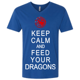 T-Shirts Royal / X-Small Feed dragons Men's Premium V-Neck