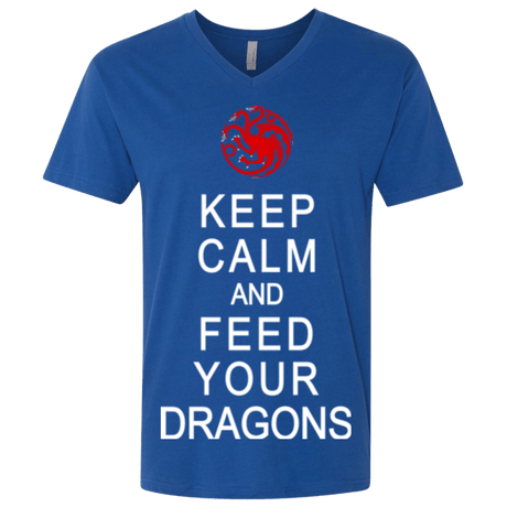 T-Shirts Royal / X-Small Feed dragons Men's Premium V-Neck
