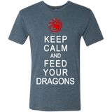 T-Shirts Indigo / Small Feed dragons Men's Triblend T-Shirt