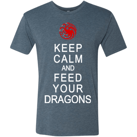 T-Shirts Indigo / Small Feed dragons Men's Triblend T-Shirt