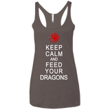 T-Shirts Macchiato / X-Small Feed dragons Women's Triblend Racerback Tank