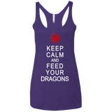 T-Shirts Purple / X-Small Feed dragons Women's Triblend Racerback Tank
