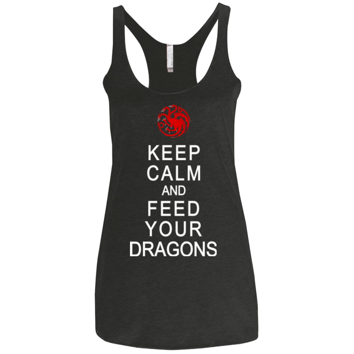 T-Shirts Vintage Black / X-Small Feed dragons Women's Triblend Racerback Tank