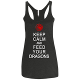 T-Shirts Vintage Black / X-Small Feed dragons Women's Triblend Racerback Tank