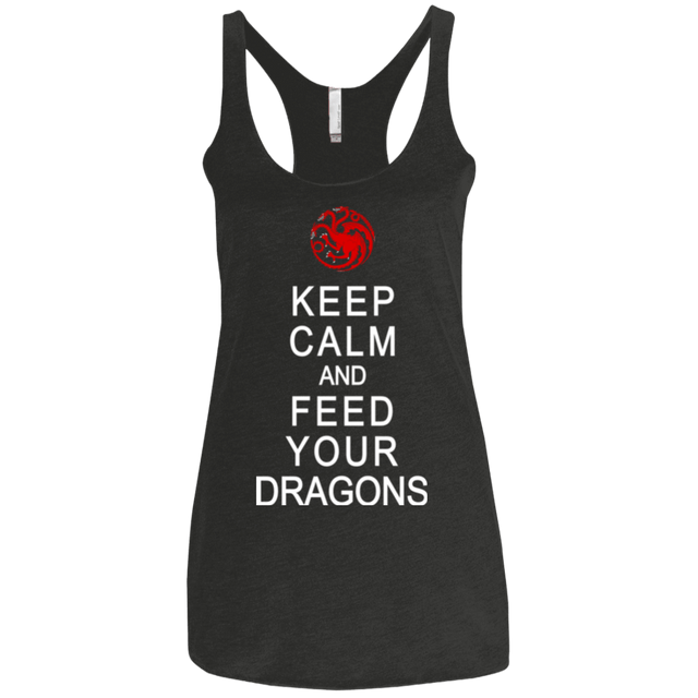 T-Shirts Vintage Black / X-Small Feed dragons Women's Triblend Racerback Tank