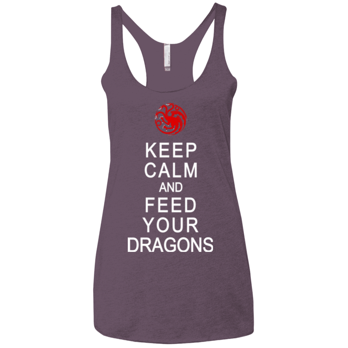 T-Shirts Vintage Purple / X-Small Feed dragons Women's Triblend Racerback Tank