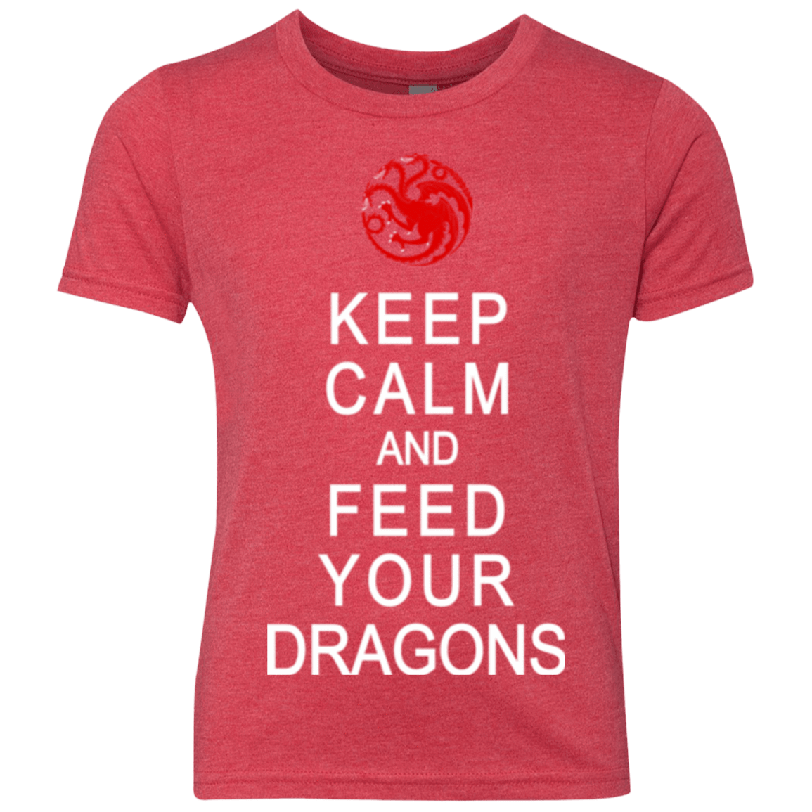 T-Shirts Vintage Red / YXS Feed dragons Youth Triblend T-Shirt