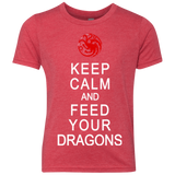 T-Shirts Vintage Red / YXS Feed dragons Youth Triblend T-Shirt